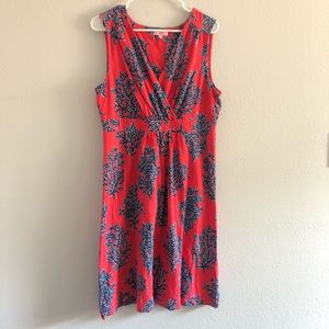 Lilly Pulitzer Jia Coral Siesta Print A-line Dress Size XL
